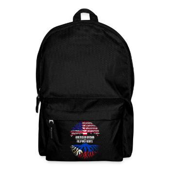 AMERIKANISCH ANGEBAUT MIT PHILIPPINISCHEN WURZELN - Rucksack - Schwarz - Vorne