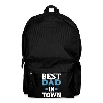 Best Dad in Town - Rucksack - Schwarz - Vorne