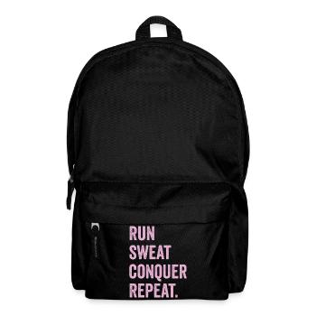 Courir. Sueur. Conquérir. Répéter. - Sac à dos - noir - Devant