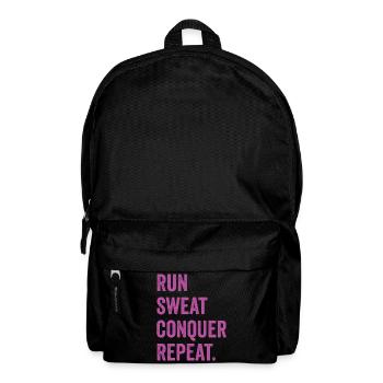 Courir. Sueur. Conquérir. Répéter. - Sac à dos - noir - Devant