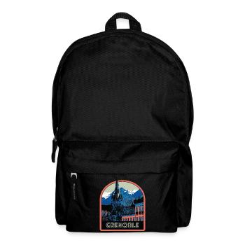 Illustration emblematic view of Grenoble - Backpack - black - Front