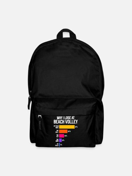 Warum ich beim Beachvolleyball verliere Lustig - Rucksack - Schwarz