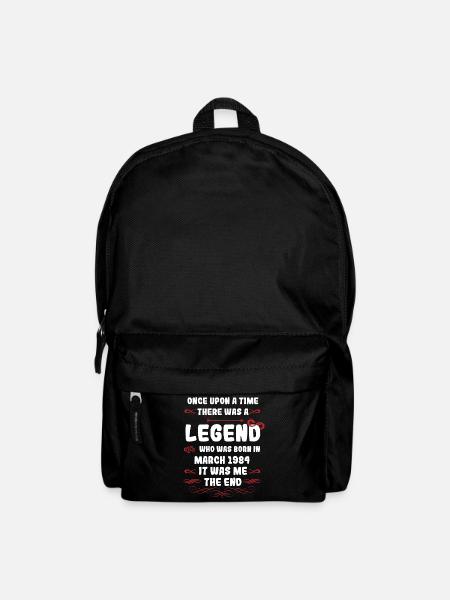 Once upon a time there was a legend. March 1984 Birthday - Backpack - black