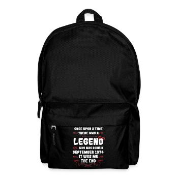 Once upon a time there was a legend. September 1974 Birth - Backpack - black - Front