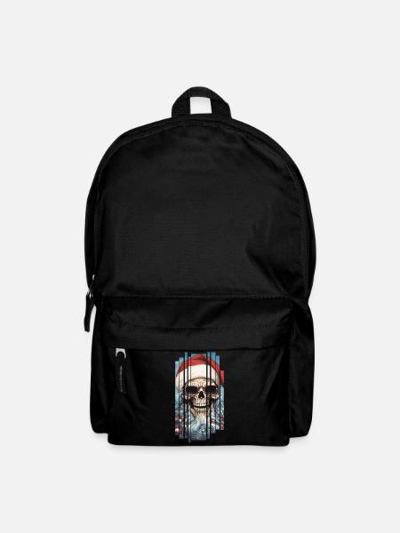 Dunkler Zauber: Der Totenkopf-Weihnachtsmann Skull - Rucksack - Schwarz