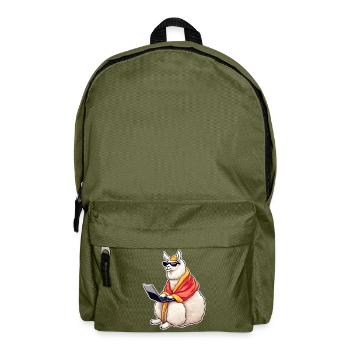 Drama Lama am Lap Top - Rucksack - Olivgrün - Vorne