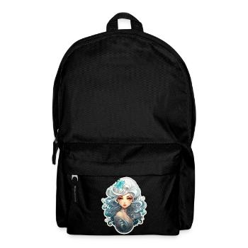 Magicien de cristal avec une chemise de jeu de rôle aux cheveux blancs - Sac à dos - noir - Devant