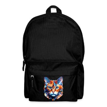 Cat, Polygon, Cats, Tomcat, Domestic Cat, Shorthair - Backpack - black - Front