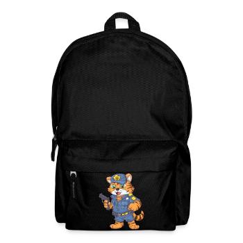 Tiger Polizist - Rucksack - Schwarz - Vorne