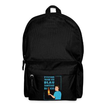 sonntags trage ich blau - very funny - Rucksack - Schwarz - Vorne