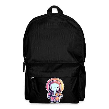 Elefant Astronaut Illustration - Rucksack - Schwarz - Vorne