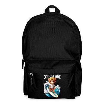 Cat Surfer Catch the Wave - Backpack - black - Front