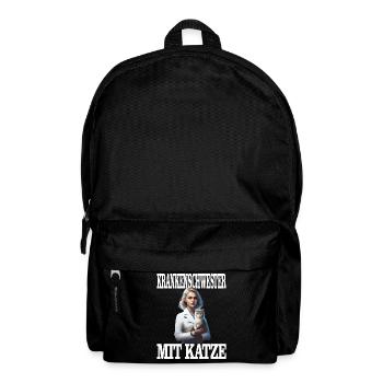 Krankenschwester mit Katze - schönes Katzen Design - Rucksack - Schwarz - Vorne