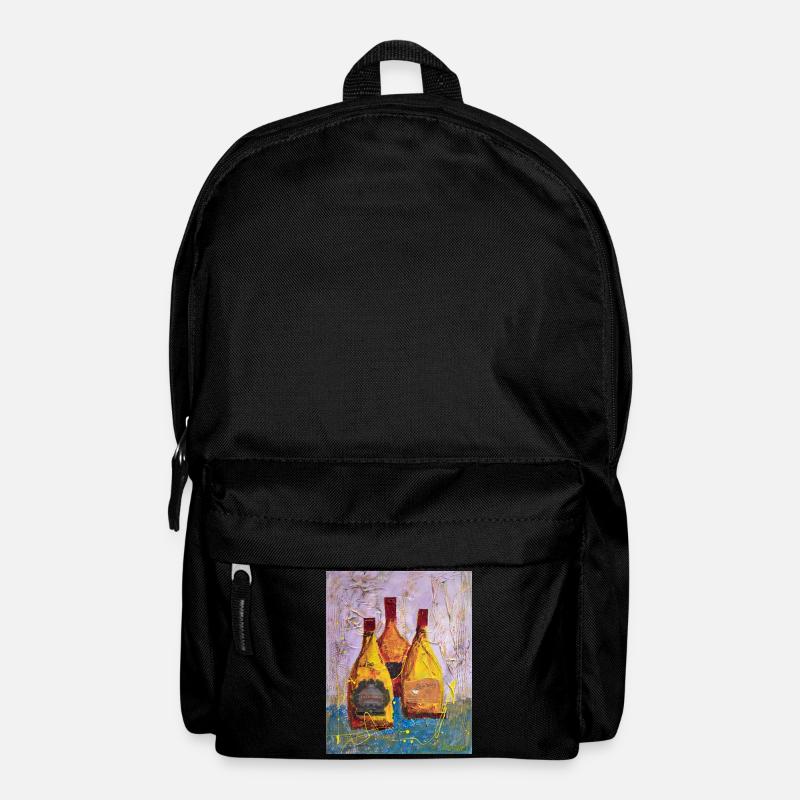 Abstract Wine Labels Round Hill - Backpack - black