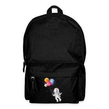 Astronaut with colorful planets as balloons - Backpack - black - Front