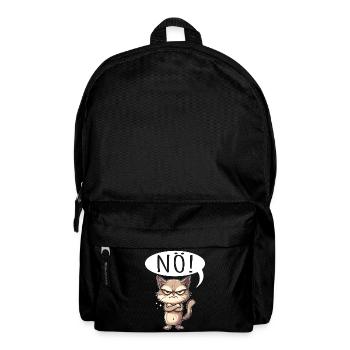 Coole Katze NÖ lustiger Spruch grummelig - Rucksack - Schwarz - Vorne