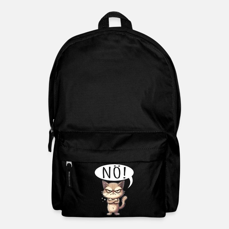 Coole Katze NÖ lustiger Spruch grummelig - Rucksack - Schwarz
