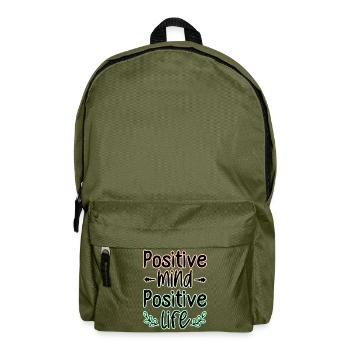 Positive Mind 🍀 - Backpack - olive green - Front