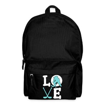 Eishockey Eishockeyspielerin - Rucksack - Schwarz - Vorne