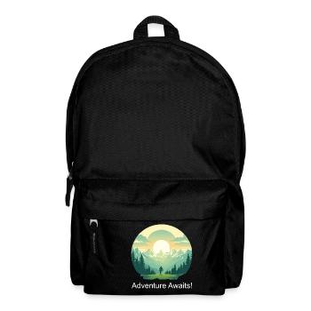 Adventure Awaits - Rucksack - Schwarz - Vorne