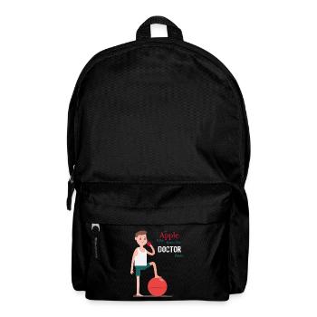 An apple away keeps the doctor away - Rucksack - Schwarz - Vorne