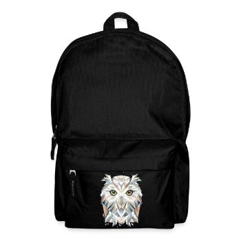 Majestic Snowy Owl - Geometric Elegance - Backpack - black - Front