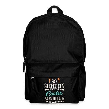 So sieht ein richtig cooler Konditor aus - Rucksack - Schwarz - Vorne