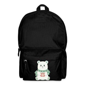 Ours polaire mignon dans l’ de Noël - Sac à dos - noir - Devant