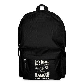 Plage de Hawaii Surf Pêche T-shirt - Sac à dos - noir - Devant