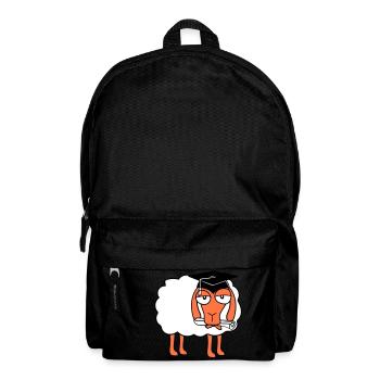 Schaf Schule Zeugnis College Abschluss Abi Schüler - Rucksack - Schwarz - Vorne