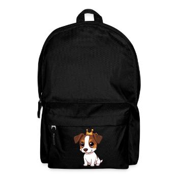Jack Russell Terrier Chien avec Couronne - Sac à dos - noir - Devant
