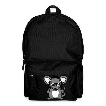 Mouse Sunglasses Cool Headphones Party Music Listening - Backpack - black - Front