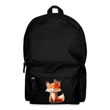 Fuchs mit Schmetterling - Rucksack - Schwarz - Vorne