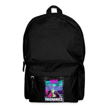 Hot Mechanics – Neon Monkey Garage Design - Backpack - black - Front