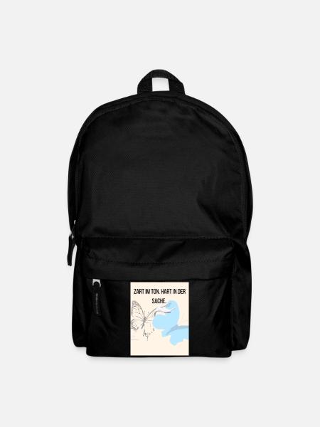 Gentle empathy with butterfly and stork - Backpack - black