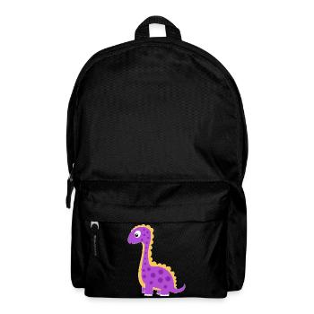 Playful dino with colorful dots - Backpack - black - Front