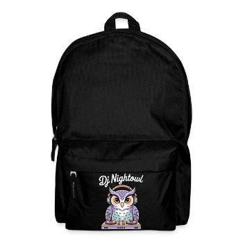 DJ Nightowl owl with headphones at the mixer - Backpack - black - Front