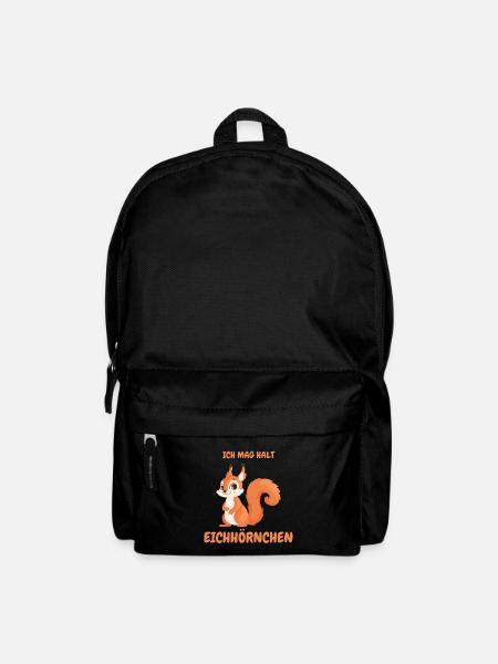 I just like squirrel cartoon motif - Backpack - black