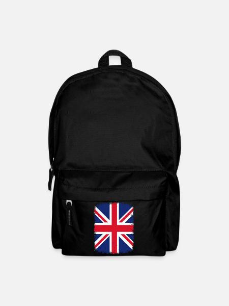 Distressed Union Jack Graphic - Backpack - black