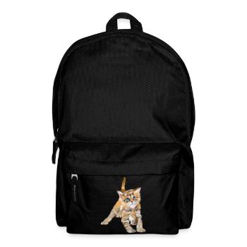 Blue-eyed watercolor kitten - Backpack - black - Front