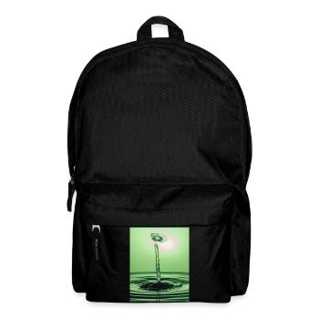Abstrait liquide vert - Sac à dos - noir - Devant
