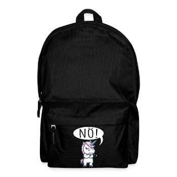 Einhorn Nö Bockig - Rucksack - Schwarz - Vorne