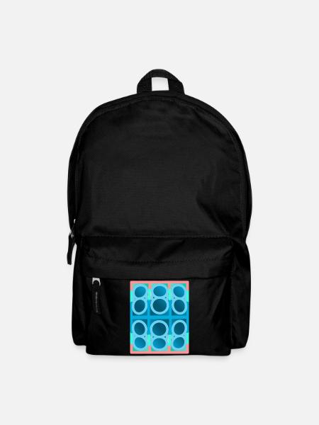 motif bleu, art graphique - Sac à dos - noir