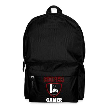 Super gamer, fête des pères, noël - Sac à dos - noir - Devant