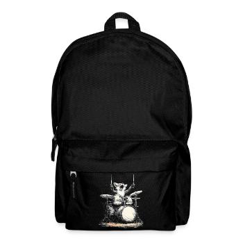Fuchs Schlagzeug Drummer Musik Rock Wildtier - Rucksack - Schwarz - Vorne