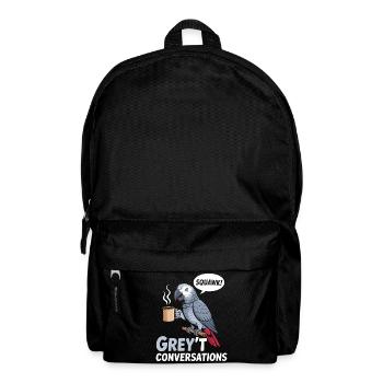 Afrikanischer Grauer Papagei Vogel Humor - Rucksack - Schwarz - Vorne