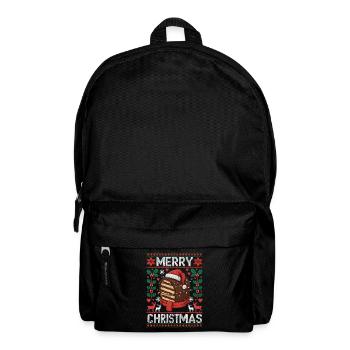 Chien froid Noël Drôle Moche Noël - Sac à dos - noir - Devant