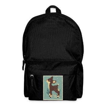 Reh im Retrowald - Rucksack - Schwarz - Vorne