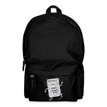 Pflanzen Einkaufsliste - Rucksack - Schwarz - Vorne