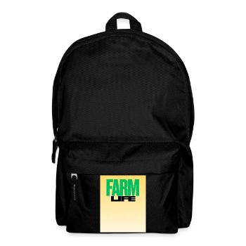 Farm Life Bold Typography - Backpack - black - Front